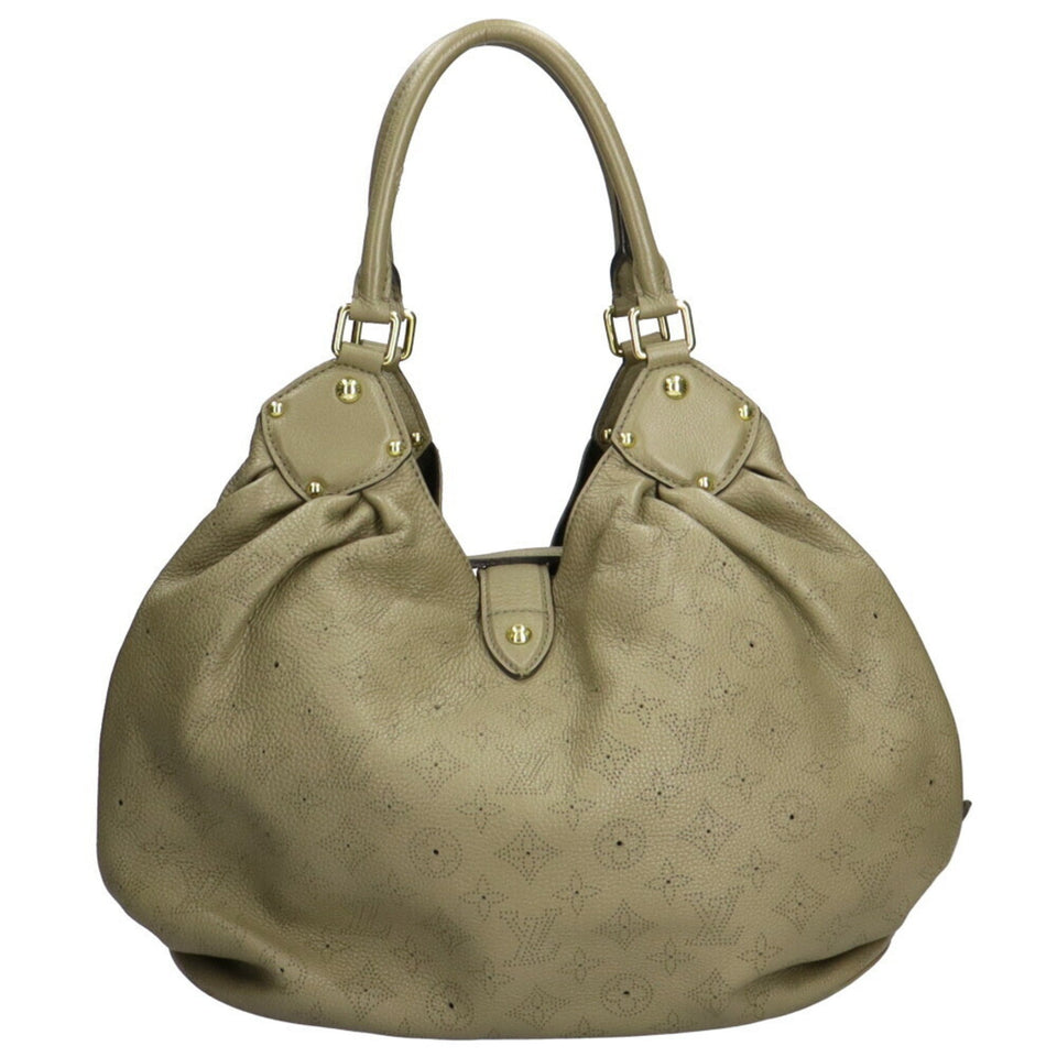 Louis Vuitton XL Mahina Shoulder Bag Monogram Gray Ladies