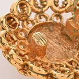 CHANEL round earrings gold ladies