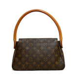 Louis Vuitton Handbag Monogram Mini Looping Brown Women's Leather