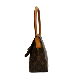 Louis Vuitton Handbag Monogram Mini Looping Brown Women's Leather