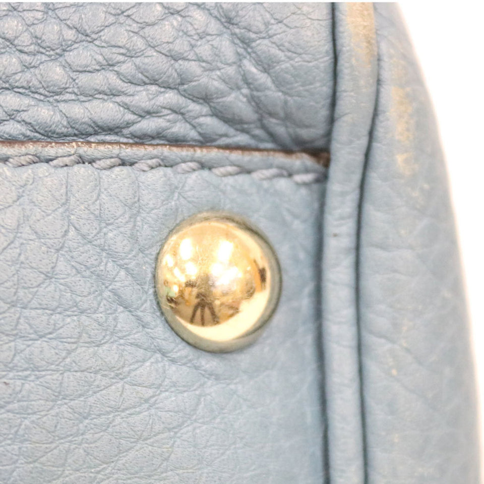 Gucci Shoulder Bag Bamboo Handbag Blue Ladies