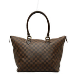 LOUIS VUITTON Damier Saleya MM Handbag Tote Bag N51188 Brown PVC Leather Ladies