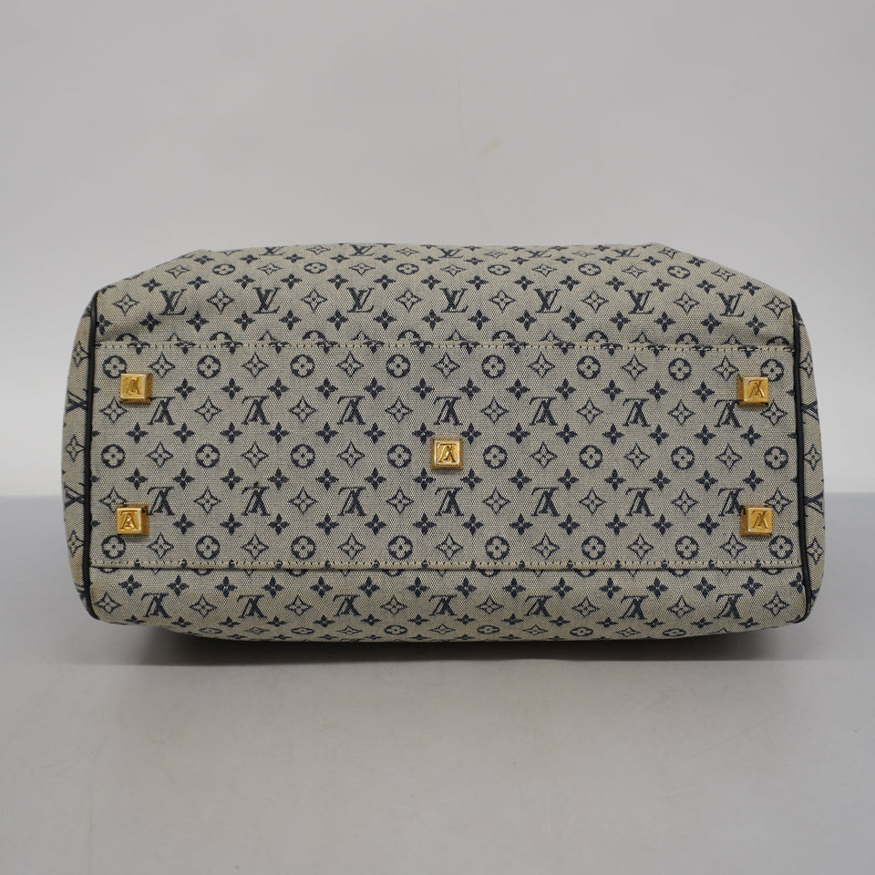 LOUIS VUITTONAuth  Monogram Mini Josephine GM M92211 Handbag Blue