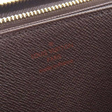 LOUIS VUITTON Damier Zippy Round Long Wallet Ebene N41661