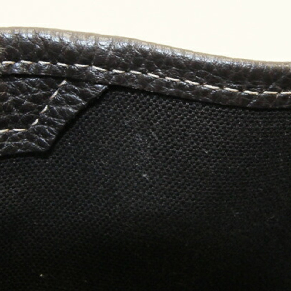 GUCCI tote bag GG crystal 265693 dark brown beige PVC leather ladies