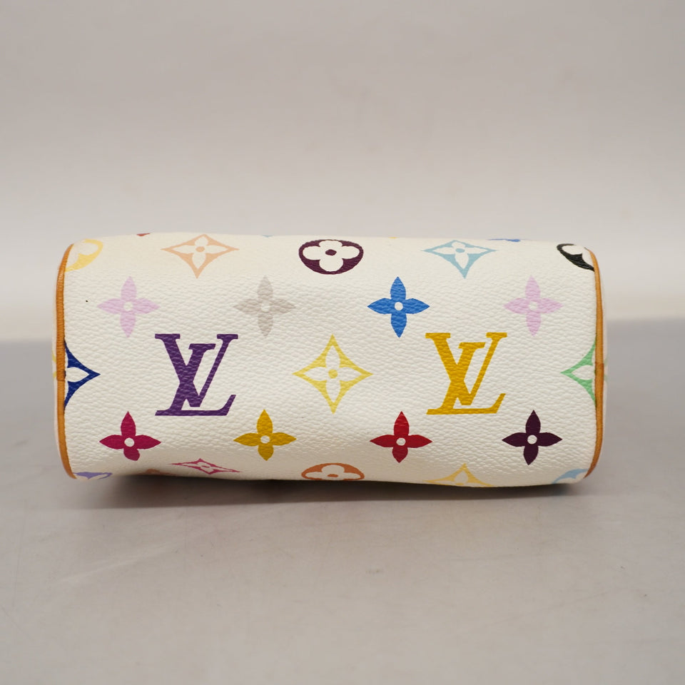 LOUIS VUITTONAuth  Monogram Multicolore Mini Speedy M92645 Women's Handbag Blanc