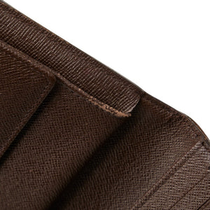 LOUIS VUITTON Damier Portefeuille International Long Wallet N61217 Ebene Brown PVC Leather Women's