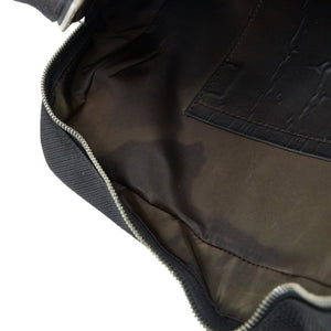 LOUIS VUITTON Damier Jean Yack Bag M93082 Noir Black Canvas Leather Men's