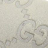 GUCCI Trifold Wallet sima 261502 Ivory Leather Women's