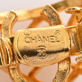 CHANEL Cocomark lattice earrings gold ladies