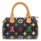 LOUIS VUITTON Monogram Multicolor Speedy Noir M92644 Handbag Bag Black