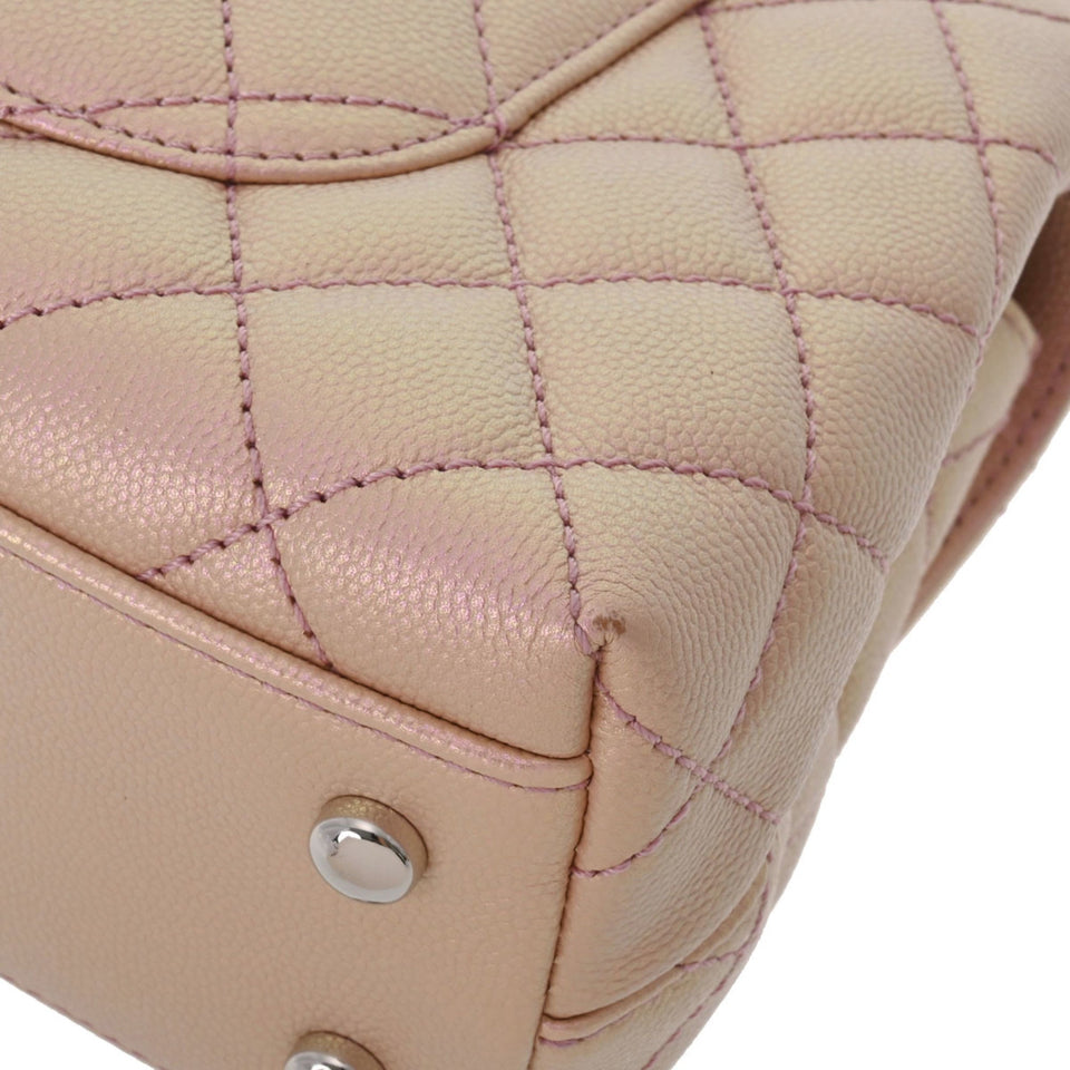 CHANEL Matelasse XS Metallic Pink Gradient Metal Fittings Women's Caviar Skin Bag