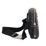 GUCCI Waist Bag Leather Black Men's