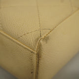 CHANEL[3ae5076] Auth  Shoulder Bag Matelasse Chain Shoulder Caviar Skin Ivory Gold metal