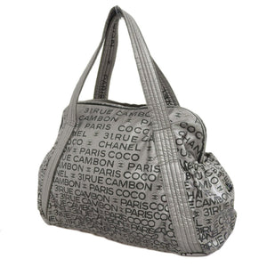 CHANEL unlimited handbag shoulder bag tote silver with seal 1