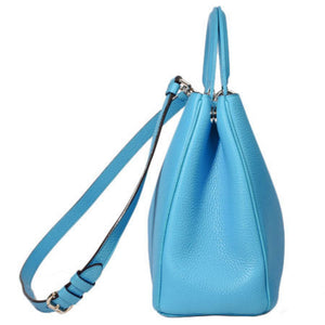 Christian Dior Diorissimo Strap Attached 2Way Handbag Blue Leather