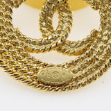 CHANEL Cocomark Brooch Chain Vintage Gold Plated 28 Ladies