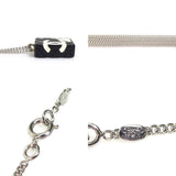 CHANEL necklace cambon metal / enamel silver black off-white Lady's