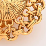 CHANEL round earrings gold ladies