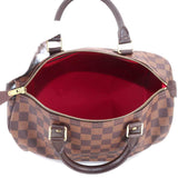 LOUIS VUITTON Damier Speedy 30 Hand Bag Ebene N41531 Brown Gold Hardware