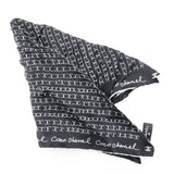 CHANEL Ribbon Scrunchie Other Accessories Coco Mark Logo Silk Black/White Women's