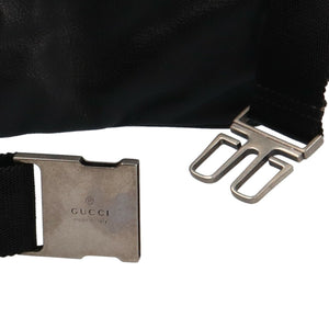 GUCCI Waist Bag Leather Black Men's