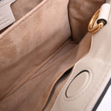 GUCCI Leather Sylvie Handbag 460381 White Ladies