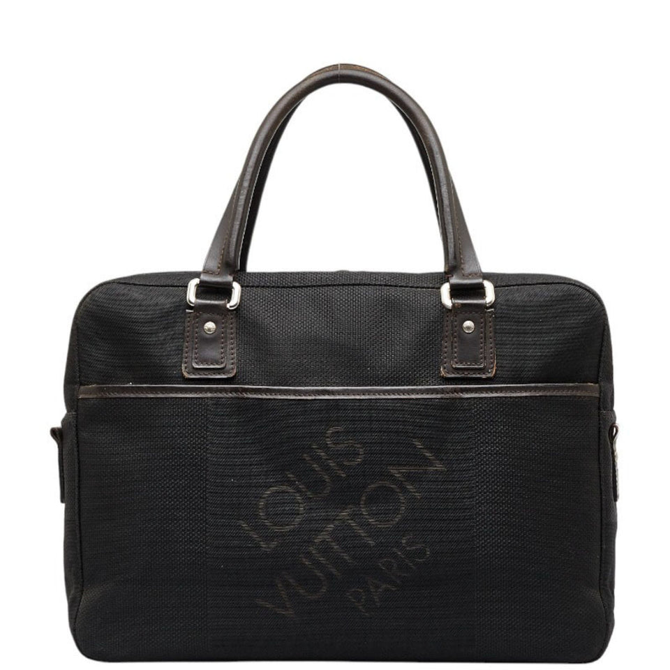 LOUIS VUITTON Damier Jean Yack Bag M93082 Noir Black Canvas Leather Men's