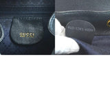 GUCCI rucksack bamboo leather navy gold ladies e55760j