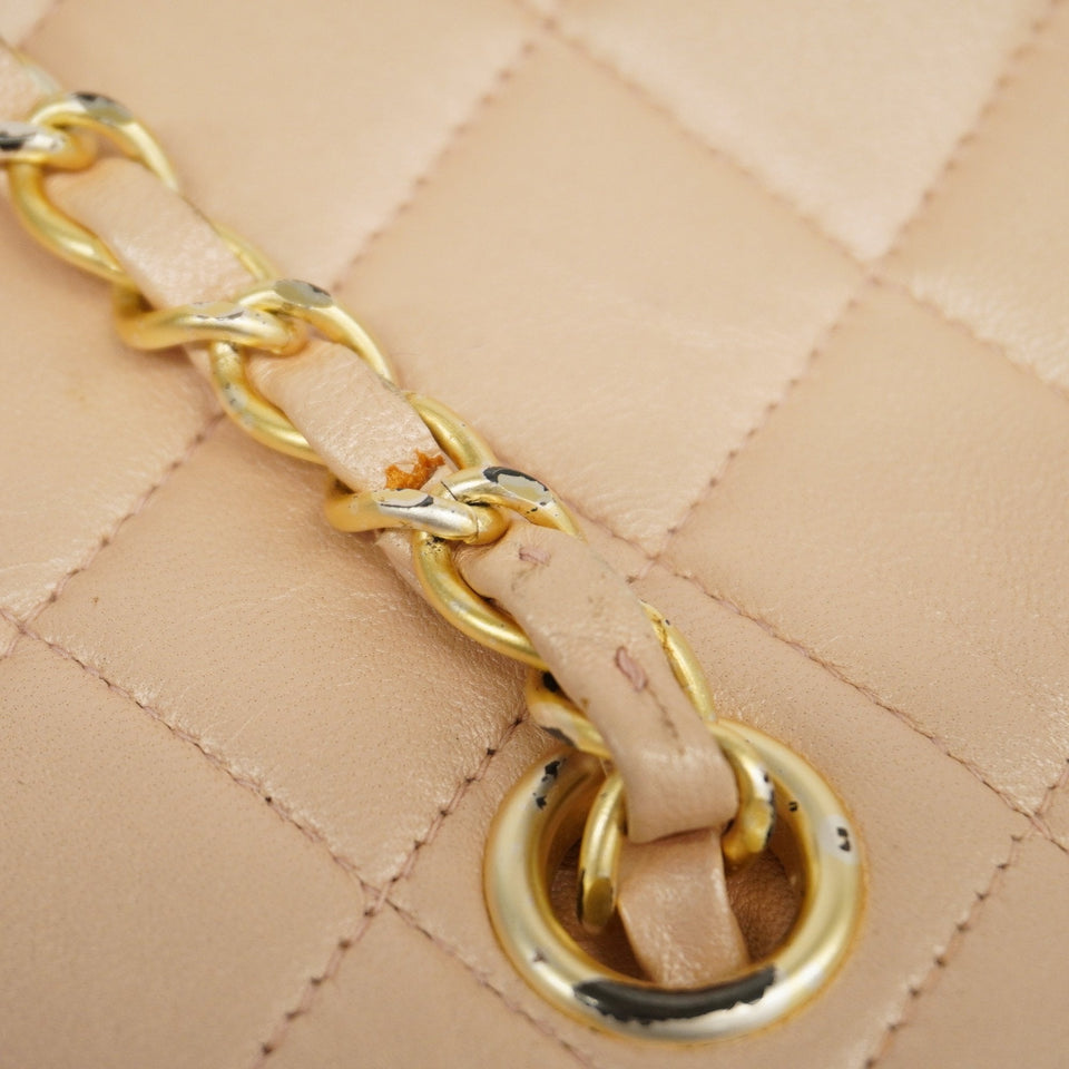 CHANELAuth  Matelasse Women's Leather Handbag Light Pink