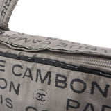 CHANEL unlimited handbag shoulder bag tote silver with seal 1