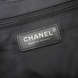 CHANEL Nylon New Line PM Tote Bag Black Ladies