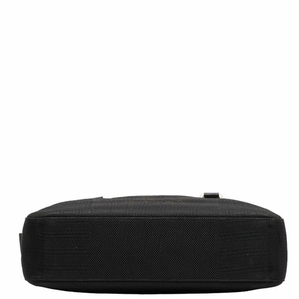 LOUIS VUITTON Damier Jean Yack Bag M93082 Noir Black Canvas Leather Men's