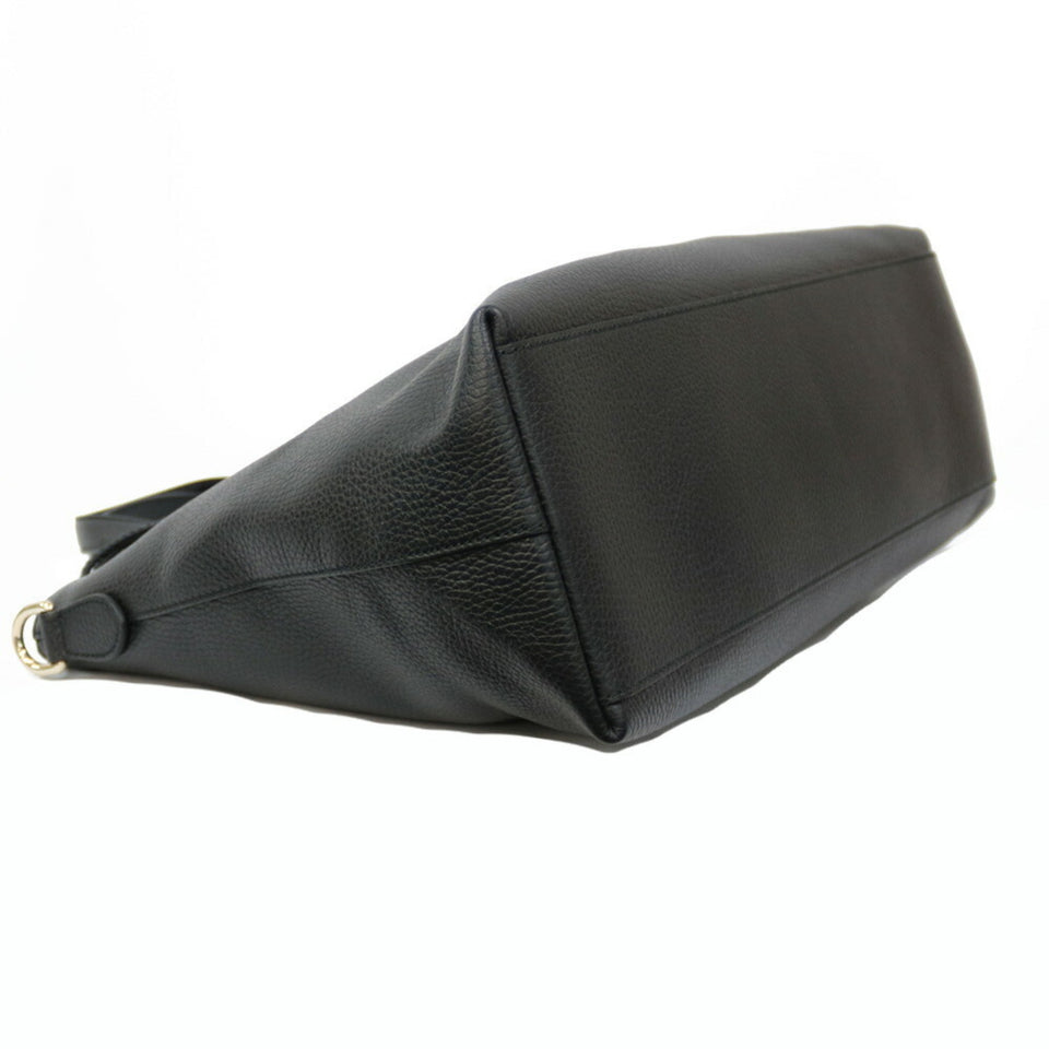 Gucci Shoulder Bag Bamboo Black Ladies