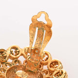 CHANEL round earrings gold ladies
