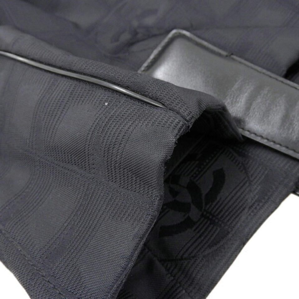 CHANEL Nylon New Line PM Tote Bag Black Ladies