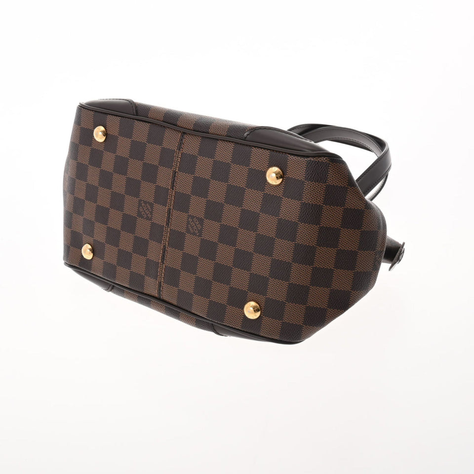 LOUIS VUITTON Damier Verona PM Brown N41117 Women's Canvas Handbag