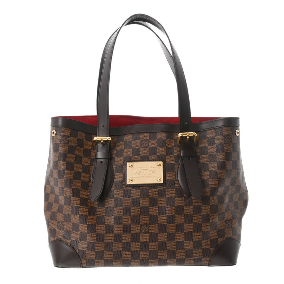 LOUIS VUITTON Damier Hampstead MM Brown N51204 Women's Canvas Handbag