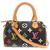 LOUIS VUITTON Monogram Multicolor Speedy Noir M92644 Handbag Bag Black