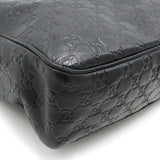 GUCCI sima Shoulder Bag Leather Black 322080