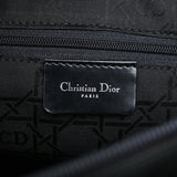 CHRISTIAN DIOR Dior Cannage Handbag Shoulder Bag Black Nylon Plastic Ladies