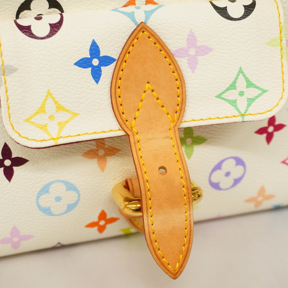 LOUIS VUITTONAuth  Monogram Multicolore Eliza Shoulder Bag Blanc