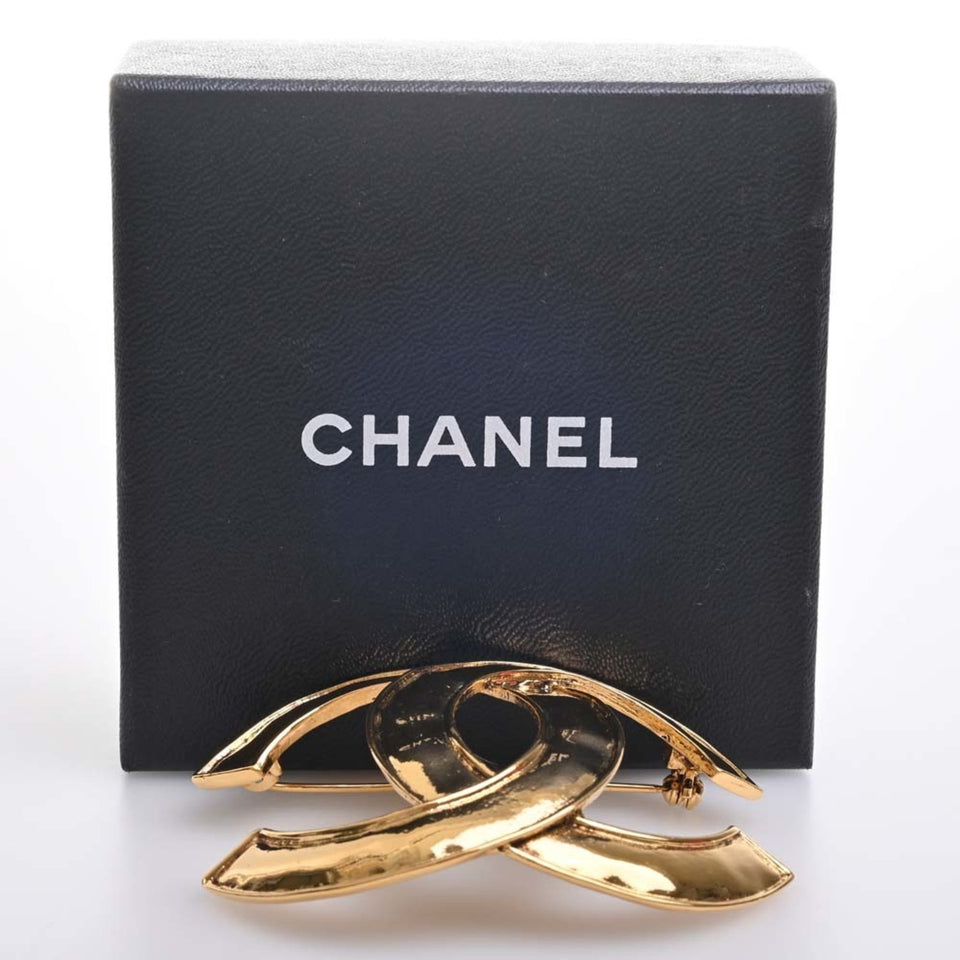 CHANEL Coco Mark Brooch Gold Ladies