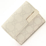 GUCCI Trifold Wallet sima 261502 Ivory Leather Women's