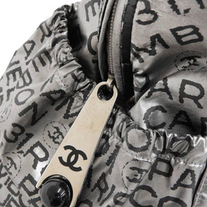 CHANEL unlimited handbag shoulder bag tote silver with seal 1