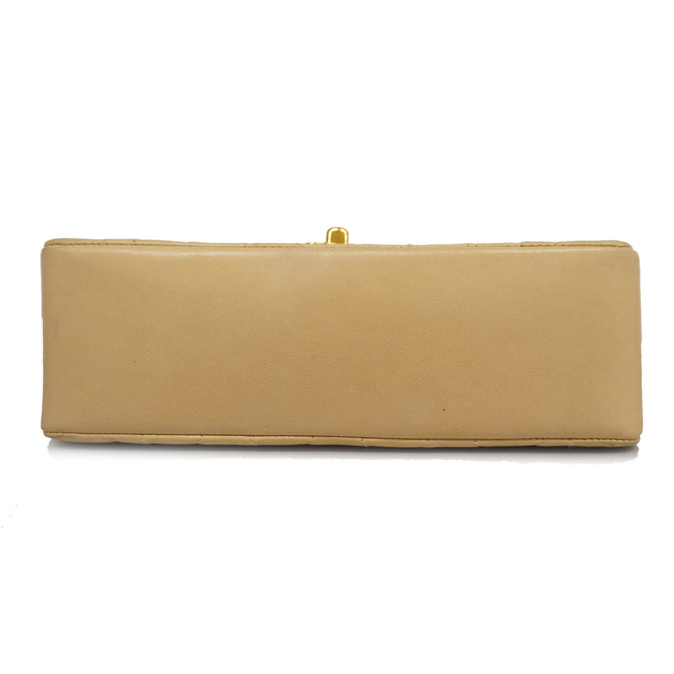 CHANELAuth  Matelasse Diana Flap Single Chain Women's Leather Shoulder Bag Beige