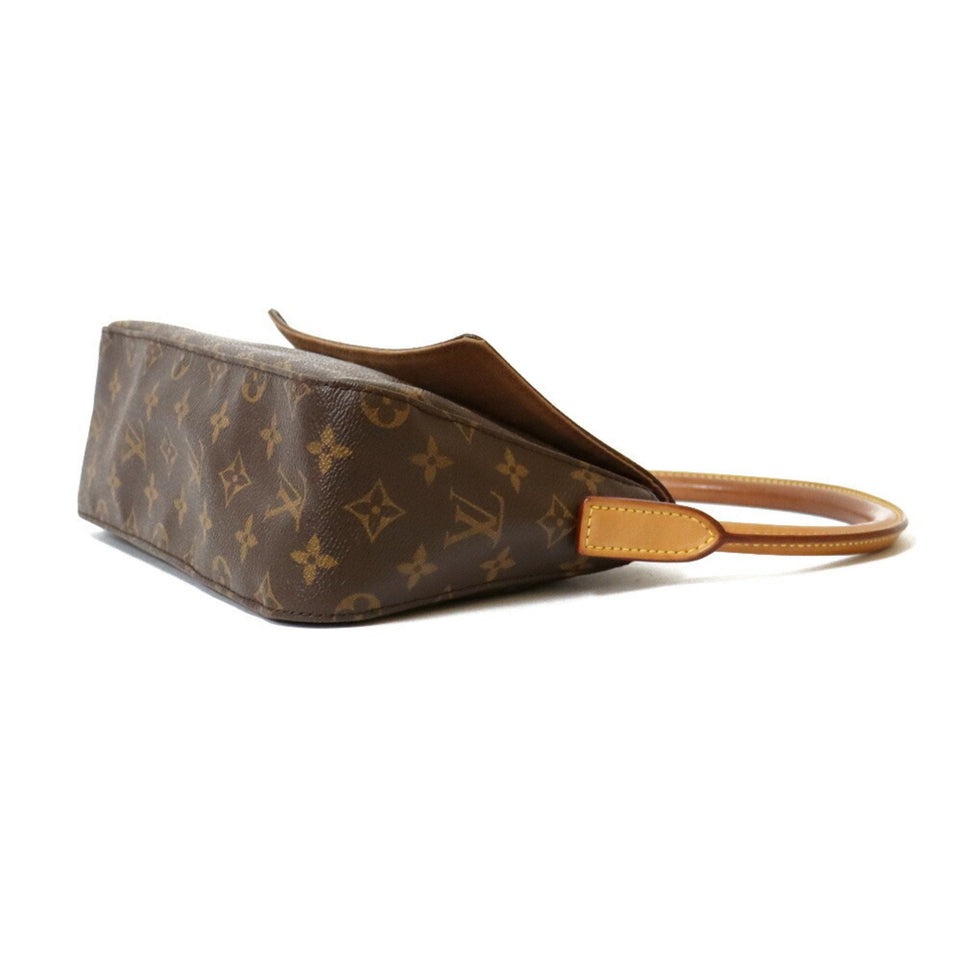 Louis Vuitton Handbag Monogram Mini Looping Brown Women's Leather