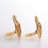 CHANEL lion motif earrings gold ladies