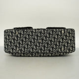 CHRISTIAN DIORAuth  Trotter Double Saddle Women's Canvas Handbag Black