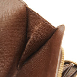 LOUIS VUITTON Damier Portomone Vietresor Bifold Wallet N61730 Brown PVC Leather Women's
